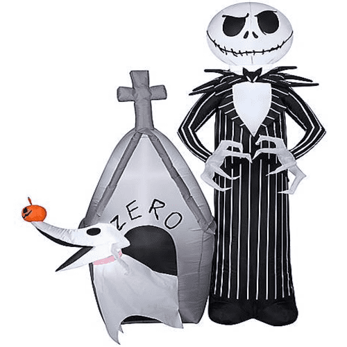 5 Ft Light Up Jack Skellington and Zero Inflatable Decoration - The ...
