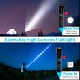 thumbnail image 3 of Linterna de 10000 lúmenes que incluye linterna táctica recargable por USB de tiempo de trabajo prolongado qionghaimushuxinkejiyouxiangongsi You can easily carry and place the LED light anywhere you like Bring you light, light up your life, 3 of 7