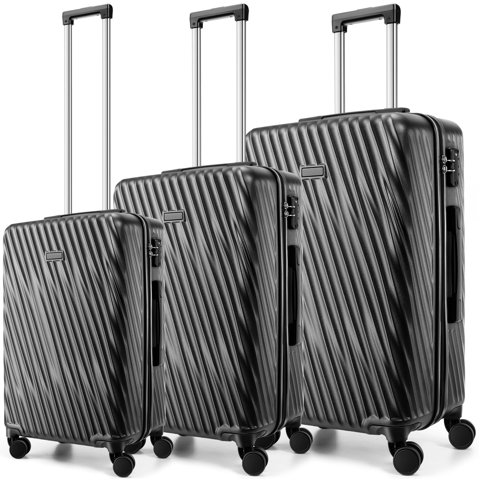 SANOPY TSA Lock & Expandable Design (20”+24”+28”) Family & Travel Approved! Ergonomic Handles