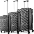 thumbnail image 6 of SANOPY 3-Piece Luggage Sets Hardshell for Travel (20"+24"+28"), 3 Piece Luggage Sets with Wheels, Hardshell 3 Pc Suitcases with TSA Lock Hardside & Lightweight, Black, 6 of 11