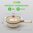 thumbnail image 2 of NutriChef 2 In 1 Electric Frying Pan & Steamer 8 Quarts | Portable Non-Stick Skillet for Cooking | Durable Heat Safe Handle | Touch Control Panel | 7, 2 of 7