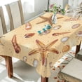 thumbnail image 3 of Coolnut Shell Starfish Painting Rectangle Tablecloth,Dinner Table Cover for Outdoor & Indoor Patio, Picnic, BBQ, Holiday Party 54x72In, 3 of 7