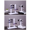 thumbnail image 3 of Wood Glasses Frame Display Shelf Retro Sunglasses Rack Easy Assemble Crafts Ornaments Tabletop Decorations for Home Office Desktop (White  3 Sticks Style), 3 of 4