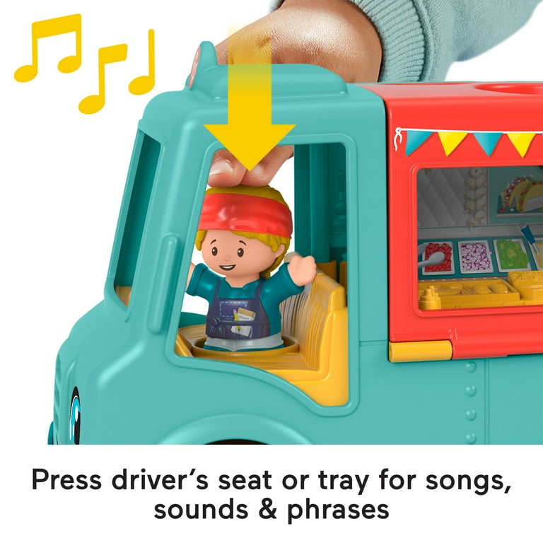 Fisher Price Little People Taco Food Truck Toy with Musical Features 2 Figures for Toddlers Walmart