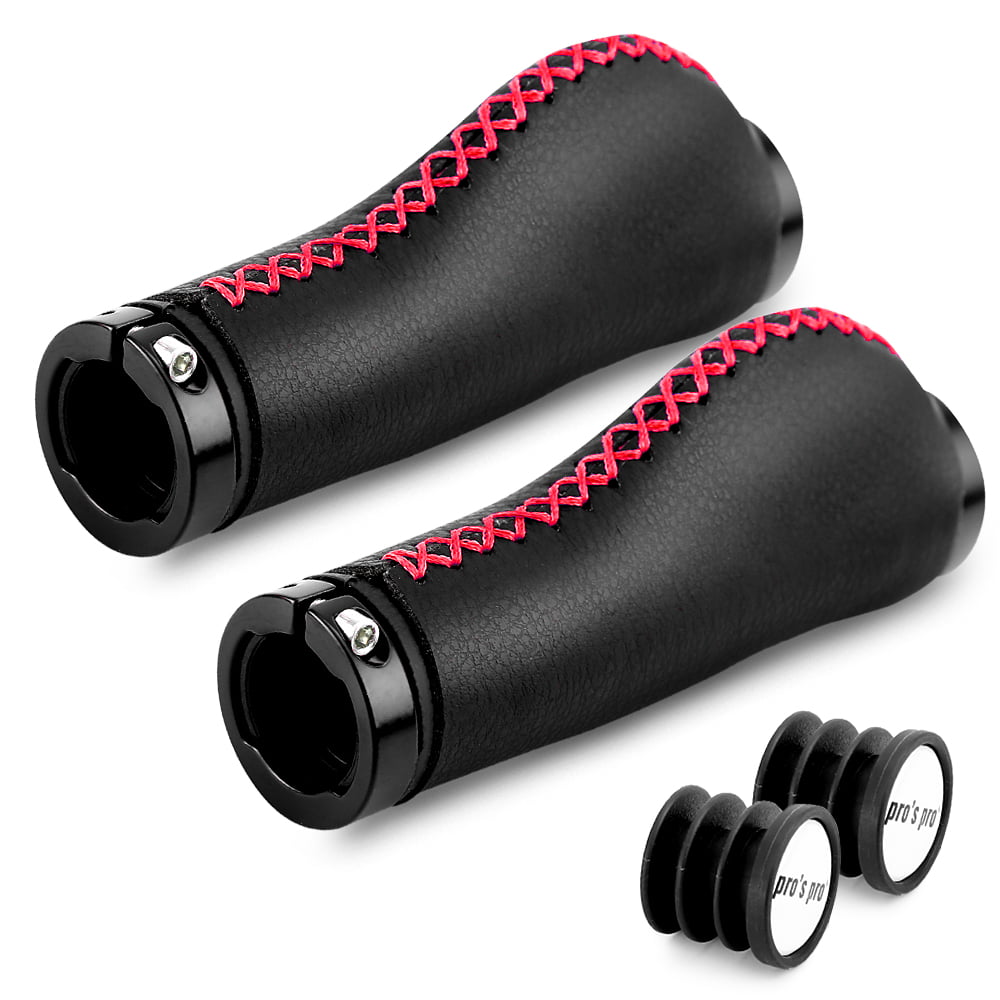 Soft Bike Handle Grips PU Leather Grip Outdoor Cycling Bicycle Handlebar Cover 