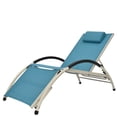 thumbnail image 1 of Vivere Chaise Longue de Quai en Aluminium avec Oreiller - Turquoise, 1 of 3