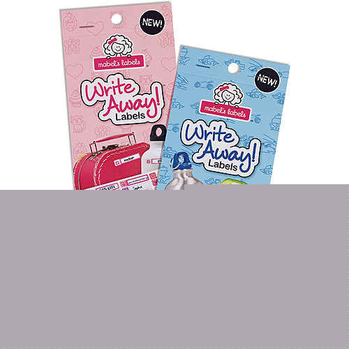 Mabel's Labels Write Away Peel and Stick Labels, Boy/Girl Mixed, Pink/Blue