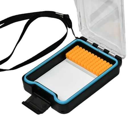 Double Side Tackle Organizers Float Storage Box Waterproof Floating Bobber Indicator Case with Lanyard Multi Compartment