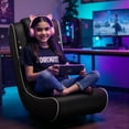 thumbnail image 6 of GTPLAYER Swivel Floor Gaming Chairs with Foldable Backrest for Teens, Gold, 6 of 8