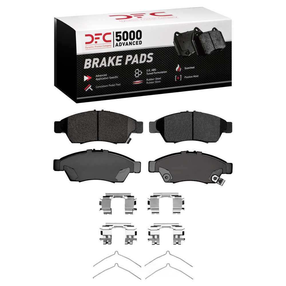 Dynamic Friction Company 1551-1195-01 DFC 5000 Advanced Brake Pads - Ceramic and Hardware Kit - OE