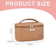 thumbnail image 2 of Bolso del maquillaje, bolso cosmético del viaje grande del cuero de la PU para las mujeres, bolso del artículo de tocador del bolso del organizador del maquillaje, 2 of 5