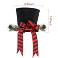 thumbnail image 3 of Christmas Tree Topper Top Hat, Red and Black Buffalo Plaid Christmas Tree Topper Fabric Top Hat for Winter Holiday Xmas Tree Decor, 3 of 8