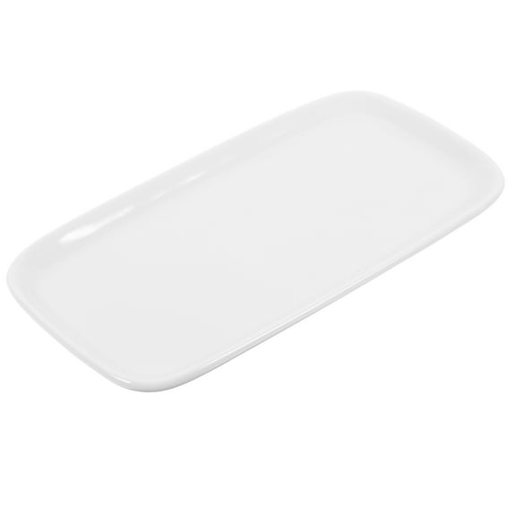 OUNONA Large Porcelain Serving Platters 16.30X9.10X1.00CM White