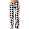 thumbnail image 3 of Pantalones de pijama con estampado a cuadros para mujer, pantalón de piernas anchas, para Otoño e Invierno, 3 of 4