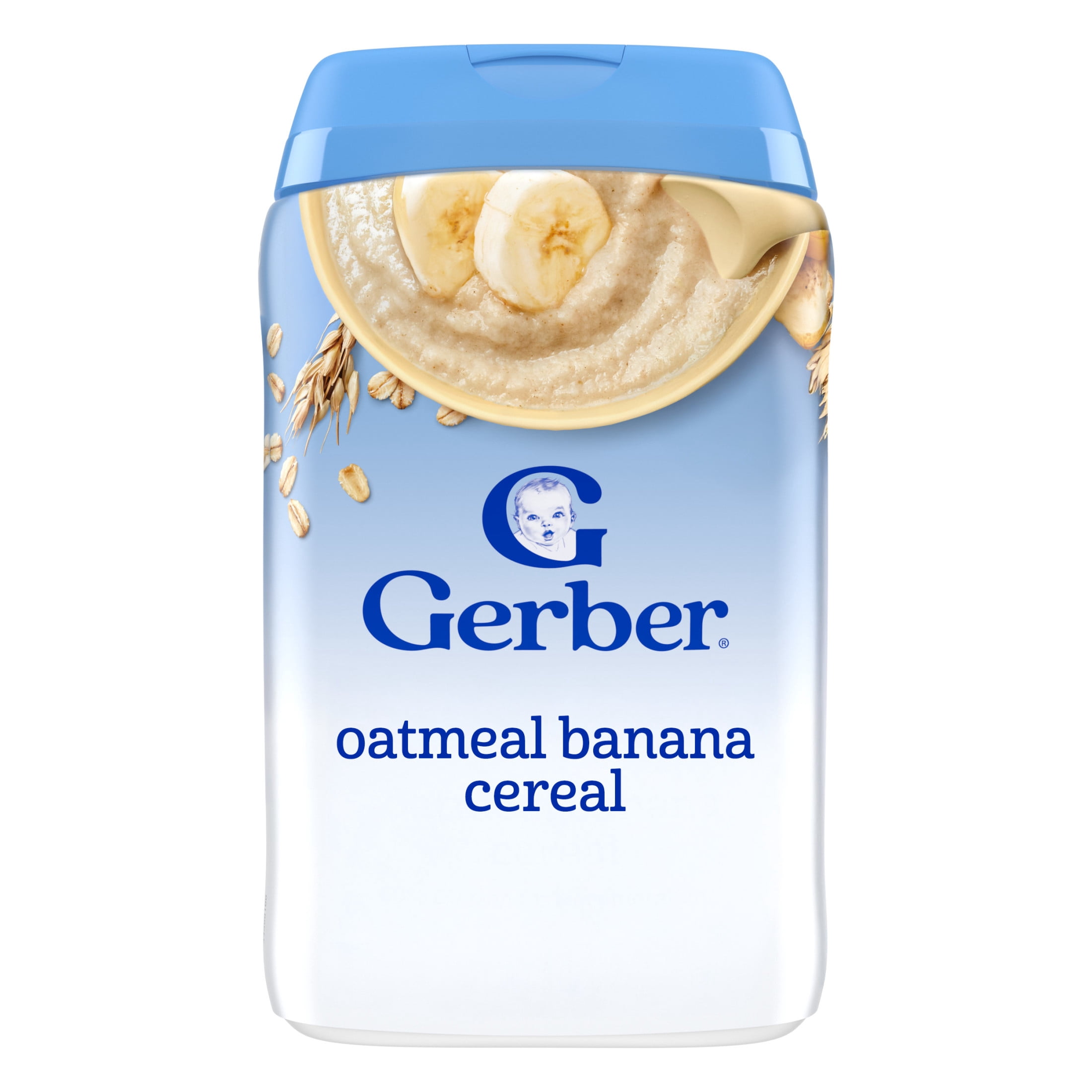 (3 pack) Gerber Stage 2 Baby Food, Oatmeal Banana Cereal, Baby Oatmeal Cereal 8 oz