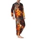 thumbnail image 2 of Fotbe Western Fire Cowboy Pijama de Hombre con Estampado de Manga Larga, Conjunto de 2 Piezas, Ropa de Dormir Suave y Cómoda con Bolsillos-XX-Large, 2 of 7