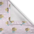 thumbnail image 4 of Ambesonne Cartoon Valance Pack of 2, Pastel Smiling Bees, 42"X18", Pale Pink and Multicolor, 4 of 5
