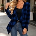 thumbnail image 6 of Mutghys Jacket for Women Plaid Long Sleeve Cardigans Home Daily Warm Comfy Fall Winter Trendy Outerwear S-2XL, 6 of 8