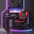 thumbnail image 2 of Bossin Gaming Chairs with Footrest, Massage Leather Game Chair for Adults, Big and Tall Gamer Chair with Headrest and Lumbar Support, 2 of 7