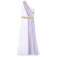 thumbnail image 6 of XUNZOO Womens Ancient Greek Dress Grecian One Shoulder Flowy Maxi Dress Roman Caesar Toga Dress Lavender 3XL, 6 of 7