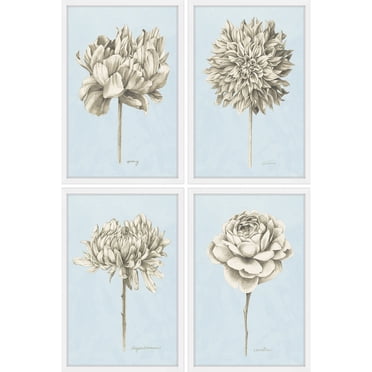 White Blooms Quadriptych