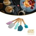 Thyme & Table Silicone Utensils, 5 Piece Set, Spatulas and Basting