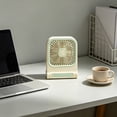 thumbnail image 6 of AuroraX Desk Fans Personal Cooling Portable Mini Fan USB Battery Operated Rechargeable Quiet Yellow Adjustable Speeds Outdoor Travel Fan, 6 of 6