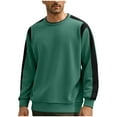 thumbnail image 2 of Kalauyu Mens Color Block Sweatshirt Pullover Crewneck Long Sleeve Fleece Casual Patchwork Fall Tops, 2 of 5