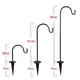 thumbnail image 2 of Shepherds Hook Shepherds Crook Metal Stake Stand for Garden Lanterns Weddings Plant Baskets, 2 of 5