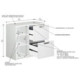 thumbnail image 3 of Saint Birch Alaska  Wood 2 Drawer File Cabinet With 3 Shelf in White, 3 of 8