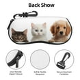 thumbnail image 3 of KLL Cute Kittens And Puppy Print Eyeglass Case for Men & Women's Classy Travel Eyewear Holder Case Zipper Eyeglasses Case With Hook, 3 of 6