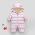 thumbnail image 3 of XXWXYD Baby Snowsuit Puffer Jacket Winter Jumpsuit with Bear Hood, Thermal Quilted Hoodie Romper for Kids Baby Boys Girls Lightweight Warm Locking Technology, 3 of 3