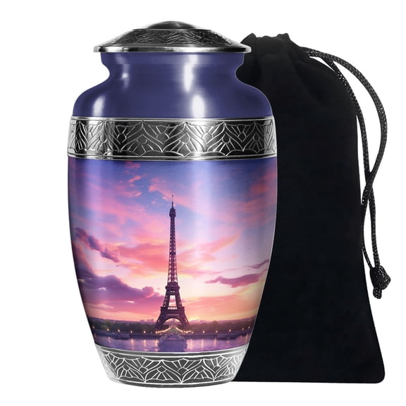 KARYLIZ Eiffel Tower Memorial Urn For Human Adult Ashes Mother Large Urns For Father 10 Inch