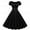Black, variant on Dresses For Women 2022 Women Summer Square Neck Short Sleeve Retro 50S 60S Vintage Party Swing Dress Red Xxl
