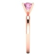 thumbnail image 3 of Solitaire Engagement Ring for Women - 1ct Simulated Pink Diamond in 18K Rose Gold Promise Ring, 3 of 6