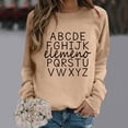 thumbnail image 2 of Women's Hoodless Sweatshirt Elemeno Kindergarten Teacher Long Sleeve Educational Pullover Tops for Early Learning Fashion, 2 of 4