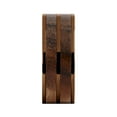 thumbnail image 2 of Exotic Dark Walnut Wood Twin Inlay Brown Titanium Wedding Ring, 8mm, Size 14, 2 of 4