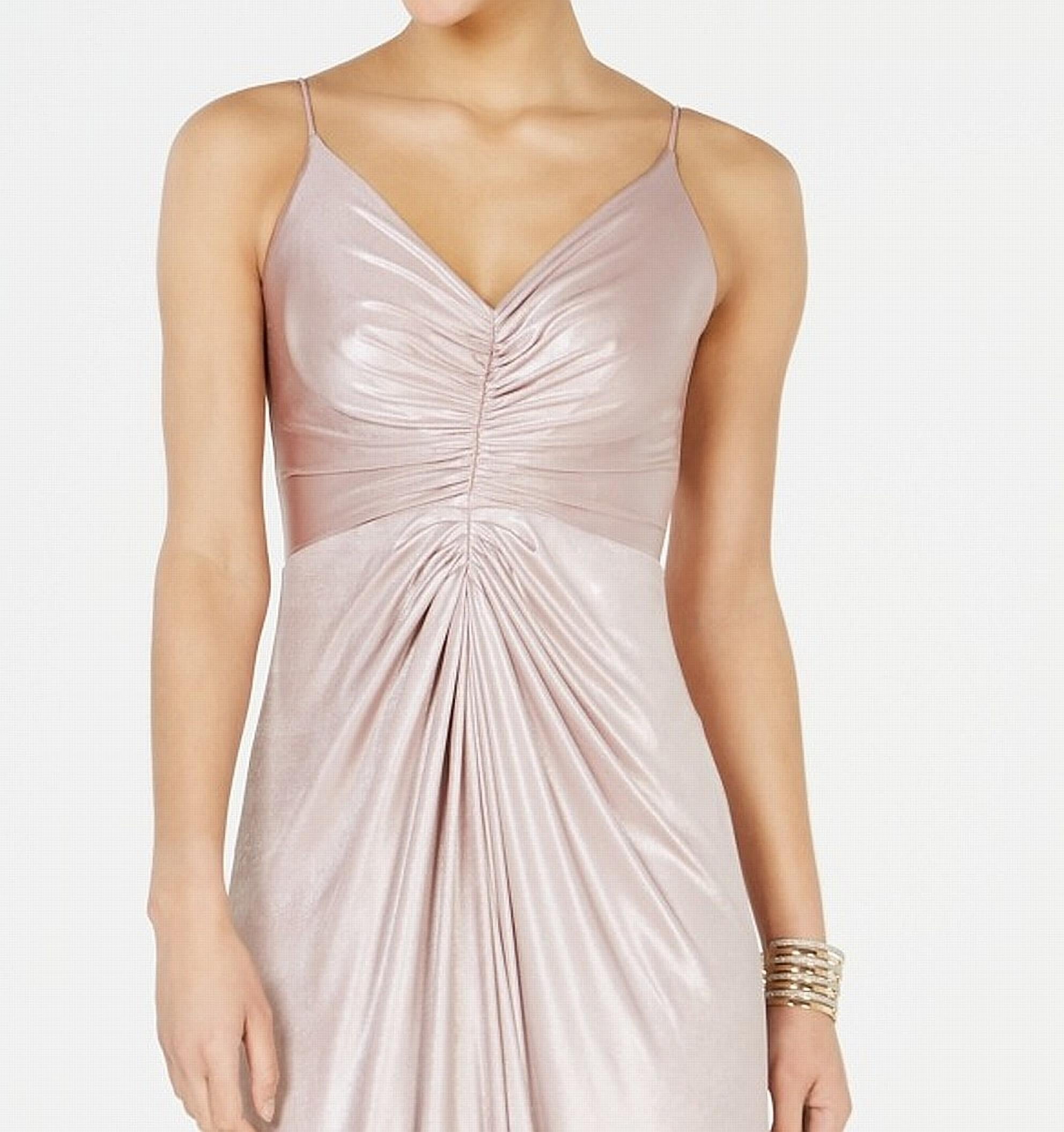 Adrianna Papell Womens Jersey Metallic Evening Dress - Walmart.com