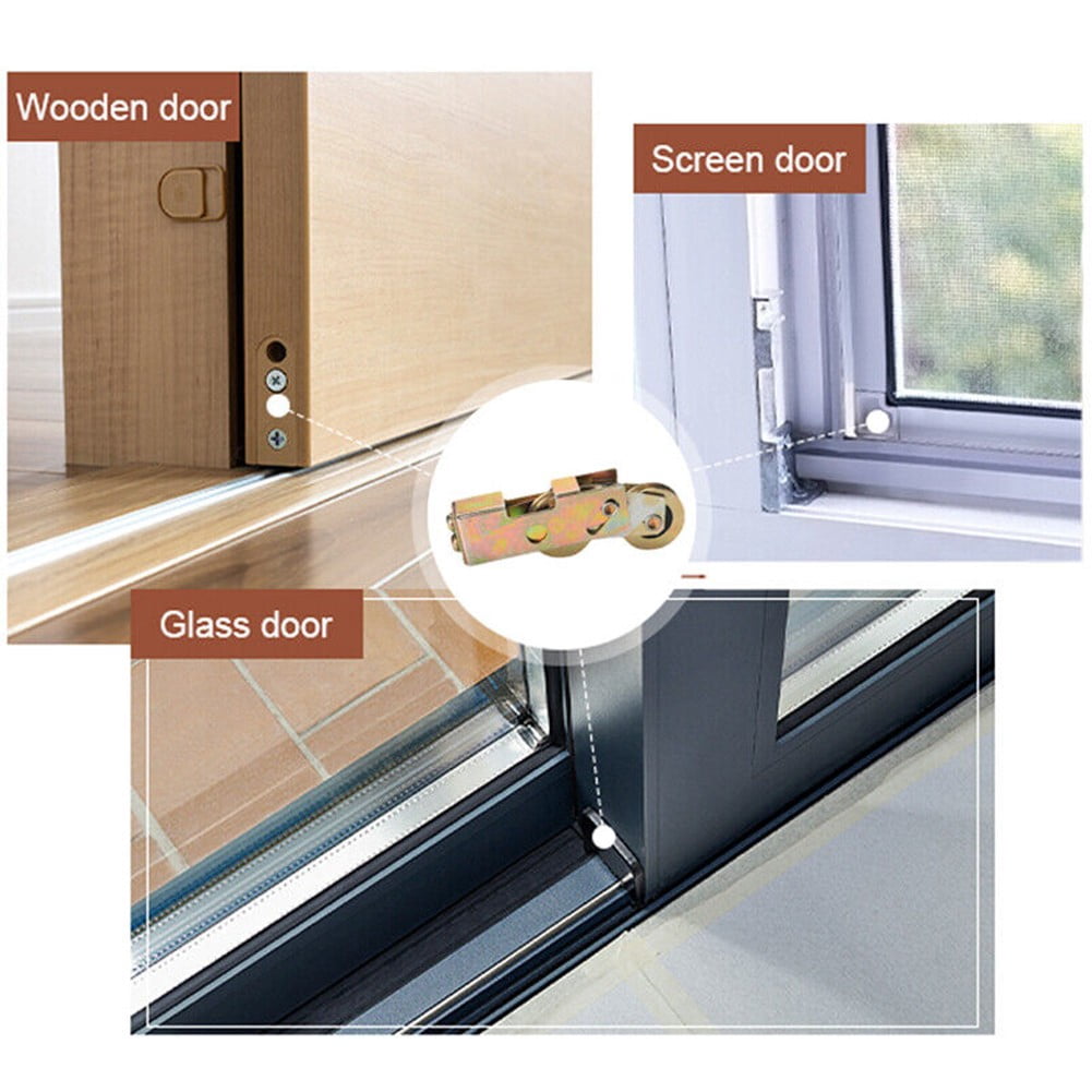 Paire De Roulettes 32 Mm Pour Porte Patio Coulissante En Alu Ou UPVC – Silver, Costaud