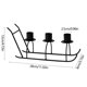 thumbnail image 3 of mfyjkho Candelabro de metal con forma de trineo y revestimiento de alta temperatura para decoración de mesas y celebraciones festivas. Incluye 3 velas., 3 of 7