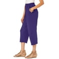 thumbnail image 3 of Roaman's Women's Plus Size Soft Knit Pull-On Capri Pant, 3 of 5