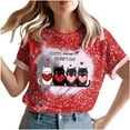 thumbnail image 5 of mihongmao Valentine Day Shirt for Women Round Neck Print Casual Print Short Sleeved Short Sleeved Round Neck Top/shirt Red M, 5 of 6