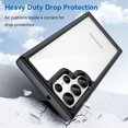 thumbnail image 5 of Case for Samsung Galaxy S23 Ultra Phone Case Slim Dropproof [Defend from Drop/Scratch/Slip/Fingerprint] Clear Acrylic Hard Back Soft TPU Bumper Hybrid Phone Cover for Samsung Galaxy S23 Ultra-Black, 5 of 8