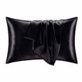 thumbnail image 2 of 2 PCS Luxury Mulberry Silk Pillowcase Good Housekeeping Quality Tested for Gift 20.08*25.98 "(Black), 2 of 8
