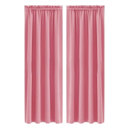Qholemyo Energy Saving Heat Insulation Curtains Scandinavian Solid Colour Silk For Bedroom Kitchen Living Room Home