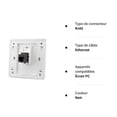thumbnail image 5 of Prise Murale Réseau Double Canal Gigabit RJ45 LAN, Prise d'Alimentation Internet Droite avant, 86x86mm (LAN x 2), 5 of 5