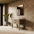 thumbnail image 2 of Norwalk 36 in W Grey Oak Single Vanity Cultured Marble Top, 34 in Mirror and Faucet Set, 2 of 9