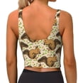 thumbnail image 4 of Uemuo Cute Squirrel with Green Leaves Pattern Women's Sports Bra - High Impact Support, Breathable, and Comfortable Athletic Bra for Running, Yoga, and Workouts, 4 of 9