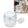 thumbnail image 3 of Dispensador De Arroz, Caja De Almacenamiento De Granos De Buen Sellado Giratorio Transparente De 6 Kg Para Frigorífico, 3 of 7