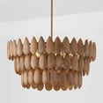 thumbnail image 5 of Capital Lighting 354441LW Ravi 4 Light 25" Wide Chandelier - Light Wood / Patinaed Brass, 5 of 6
